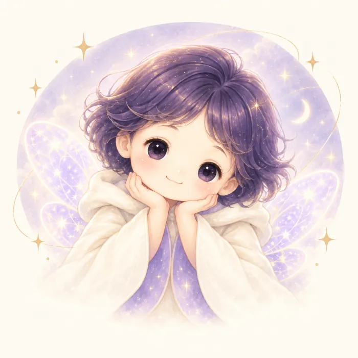 頬に手を添え、やさしく微笑む Hona